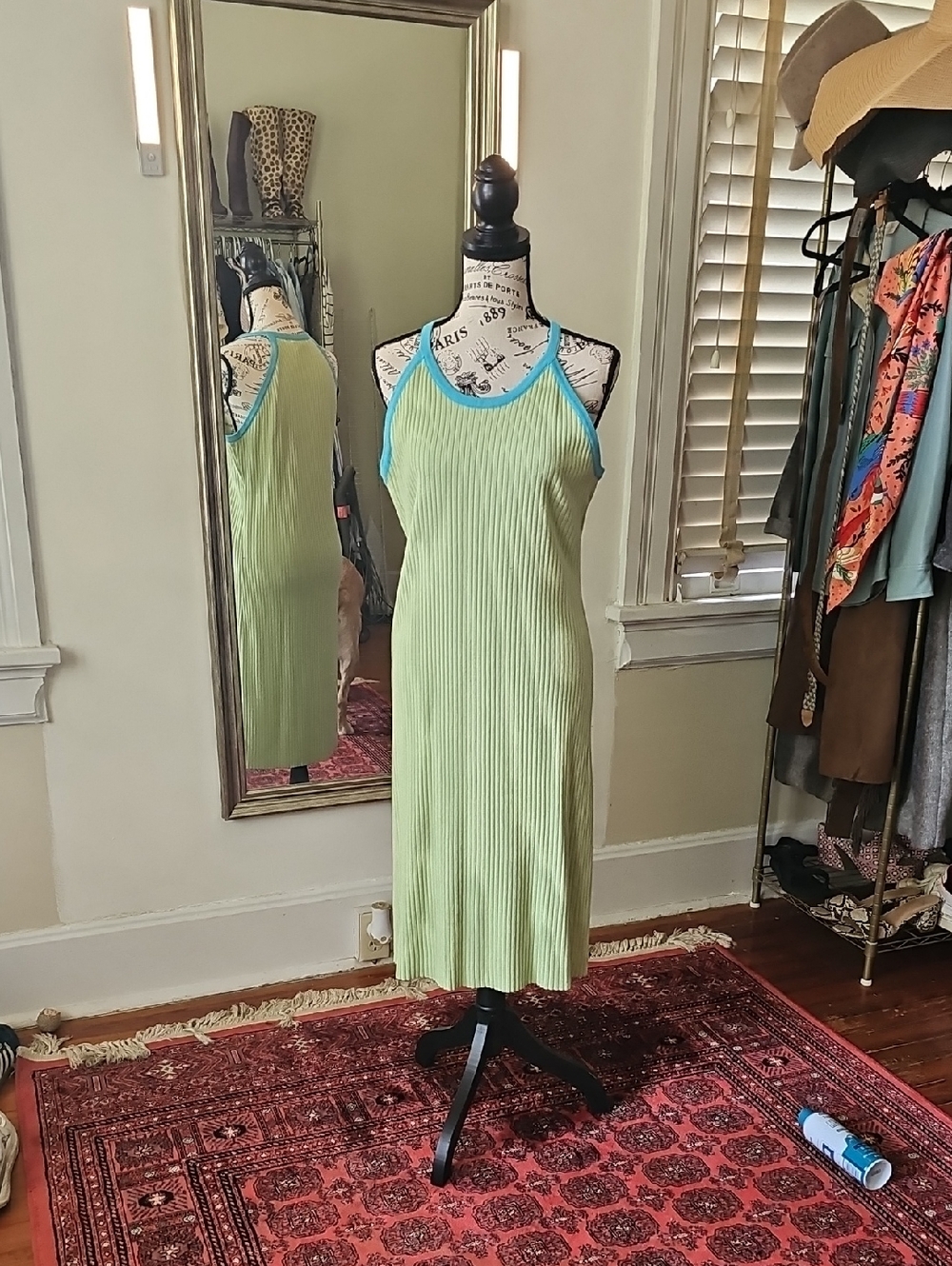 C&C California Lime Green Tank with Aqua Trim